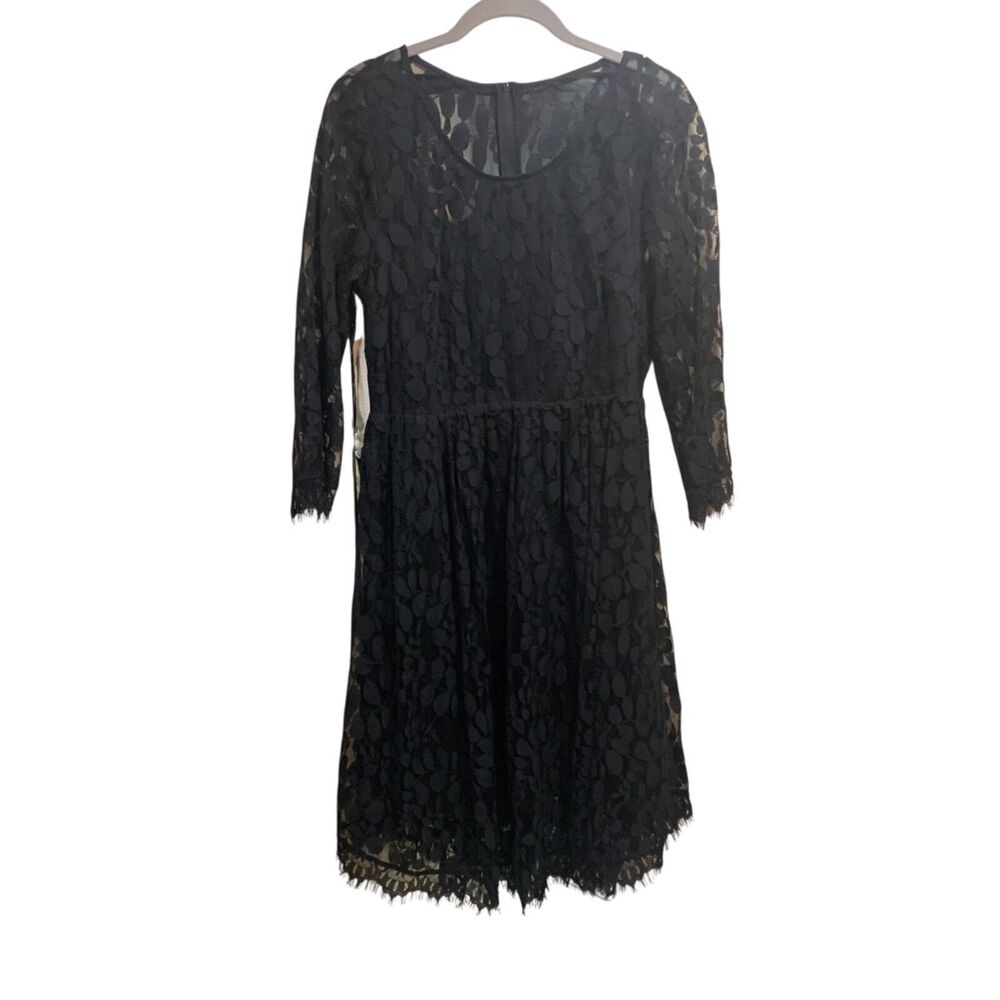 Torrid Womens Black Lace Midi Whimsygoth Dark Romantic Dress 10 NWT Wedding